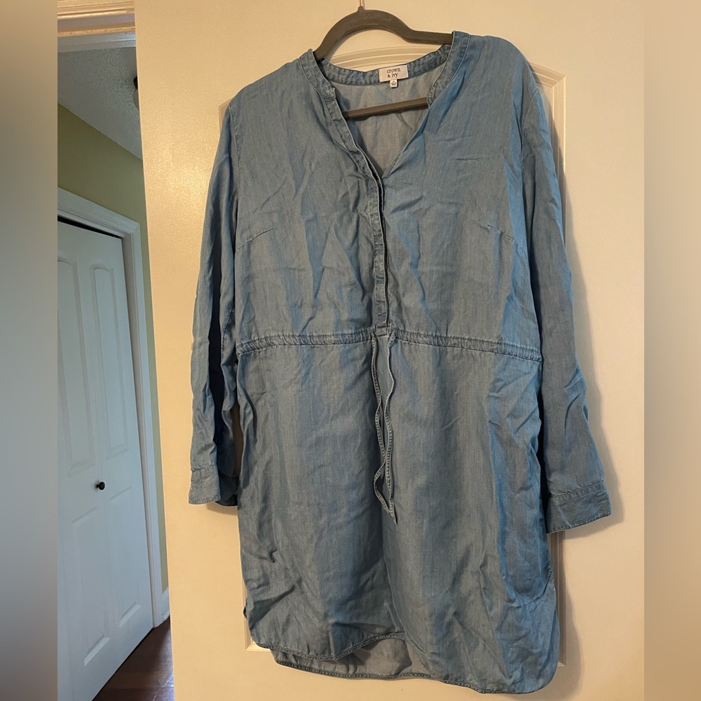 Crown & Ivy Blue Jean Dress | Size 14
